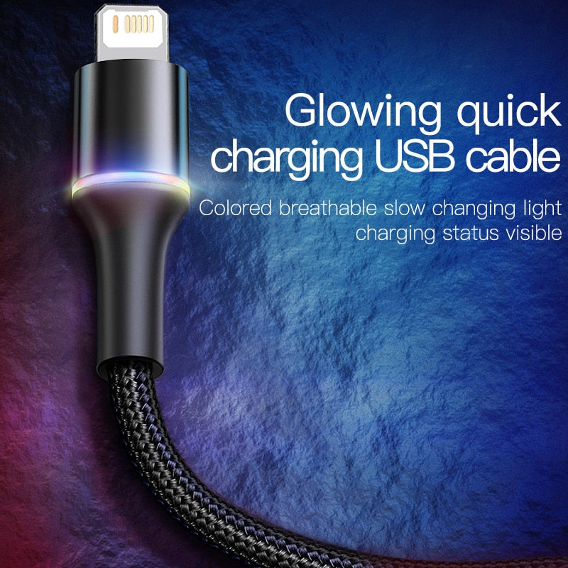 Baseus USB Cable For iPhone LED Lighting